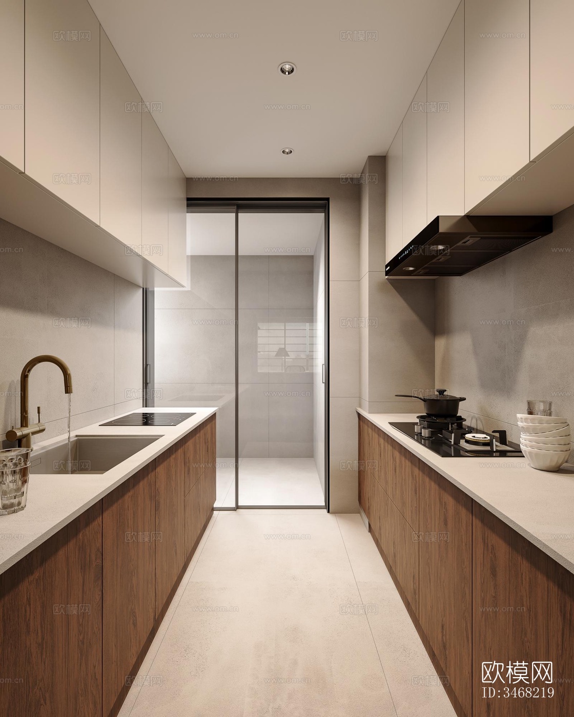 现代大平层效果图下载（渲染图11）