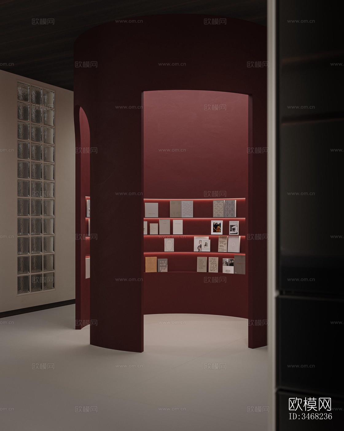 现代大平层效果图下载（渲染图6）