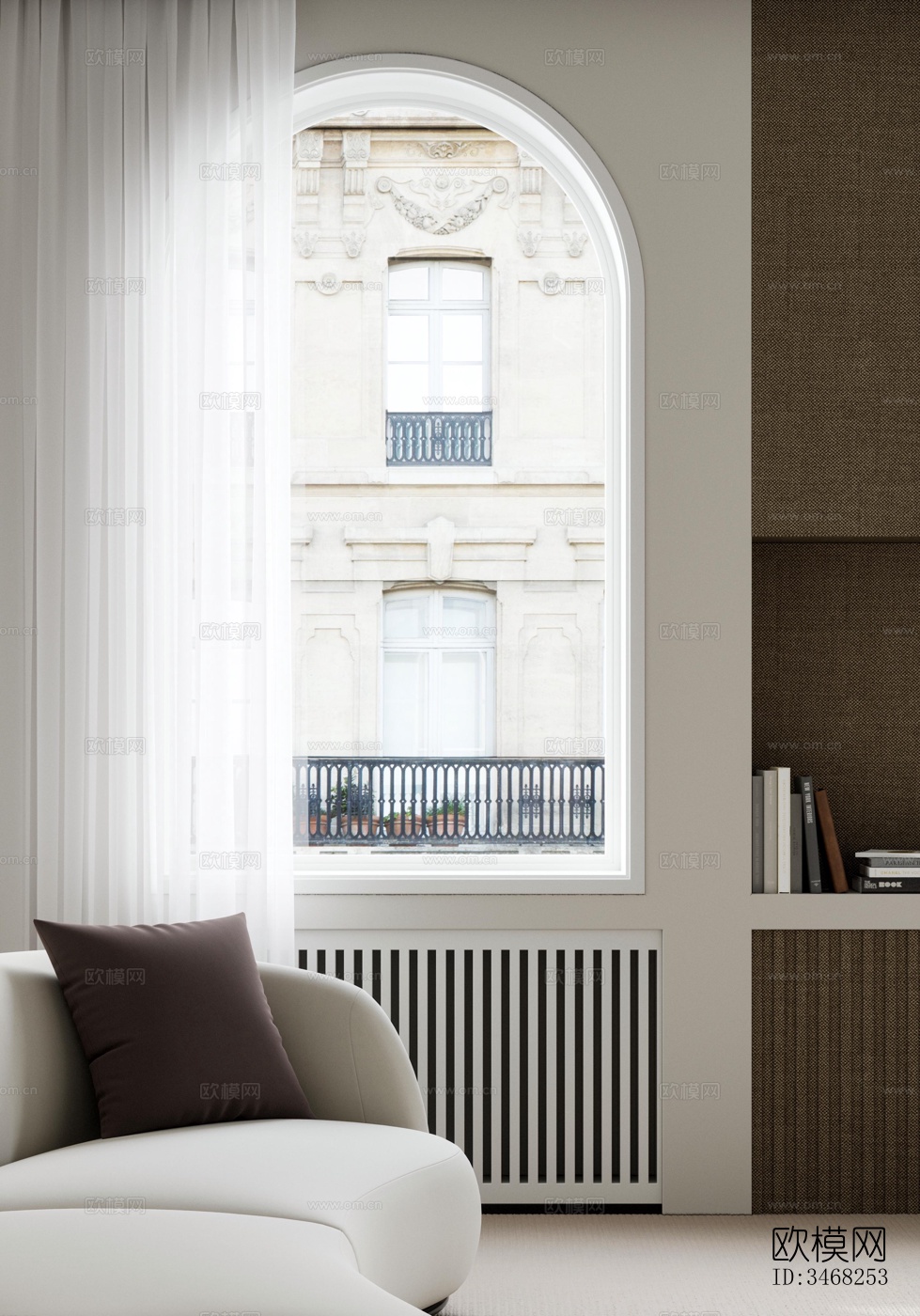 现代大平层效果图下载（渲染图14）