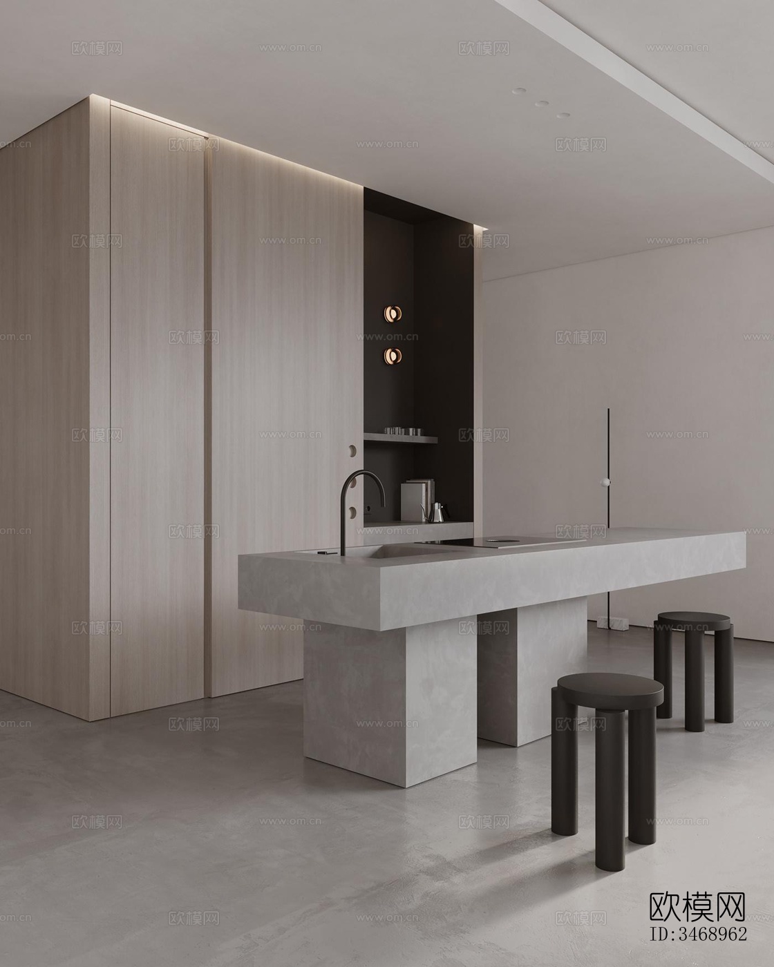 现代平层效果图下载（渲染图2）