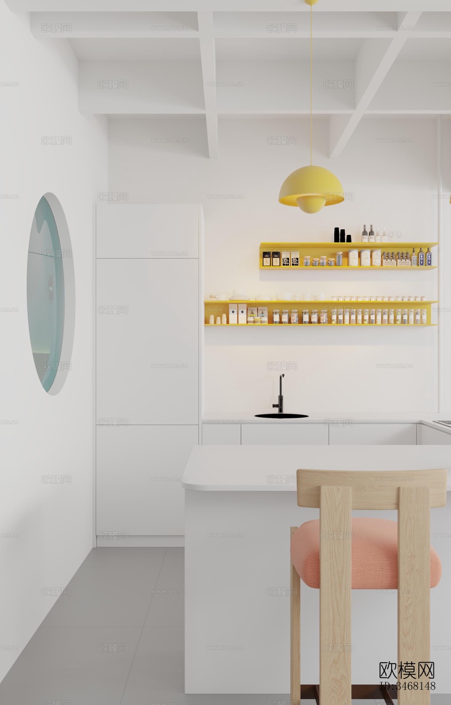 现代大平层效果图下载（渲染图7）