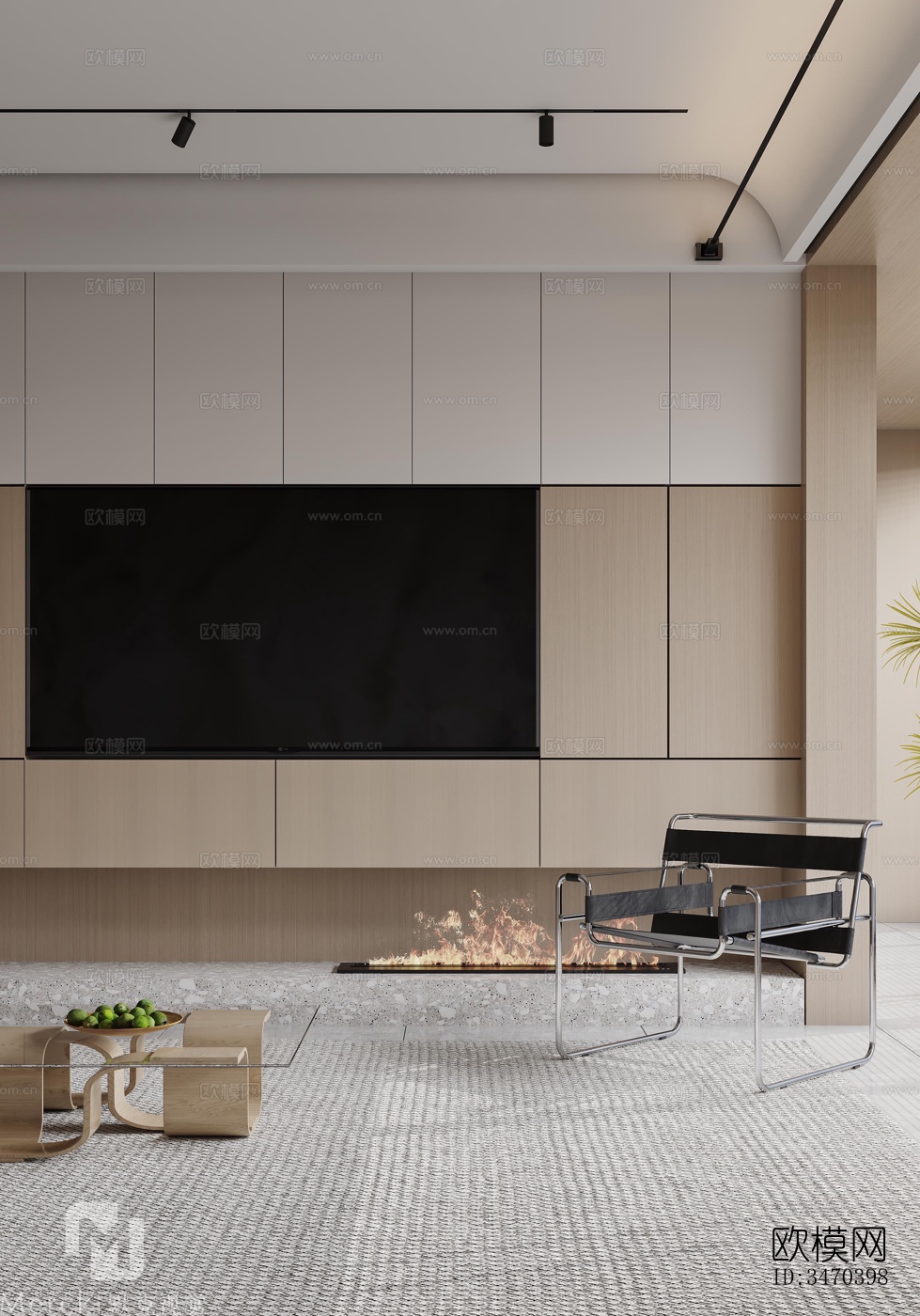 现代平层效果图下载（渲染图5）