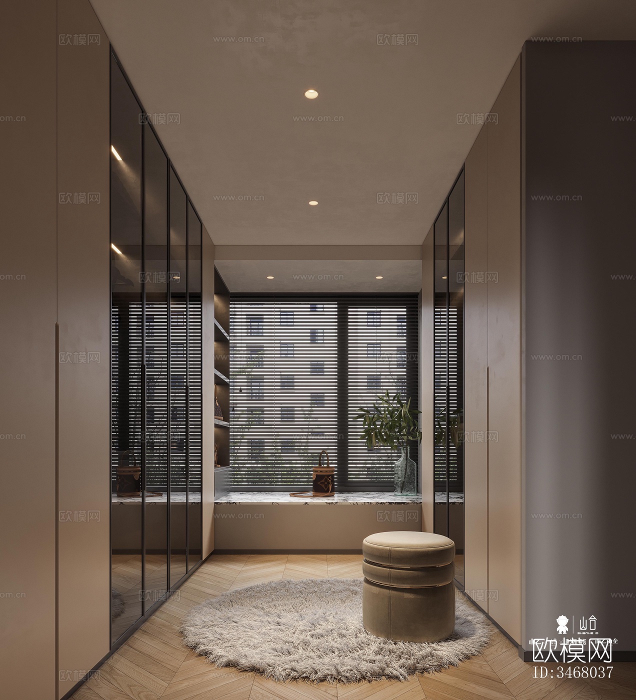 现代大平层效果图下载（渲染图6）