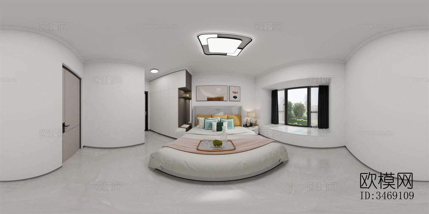 现代平层效果图下载（渲染图12）