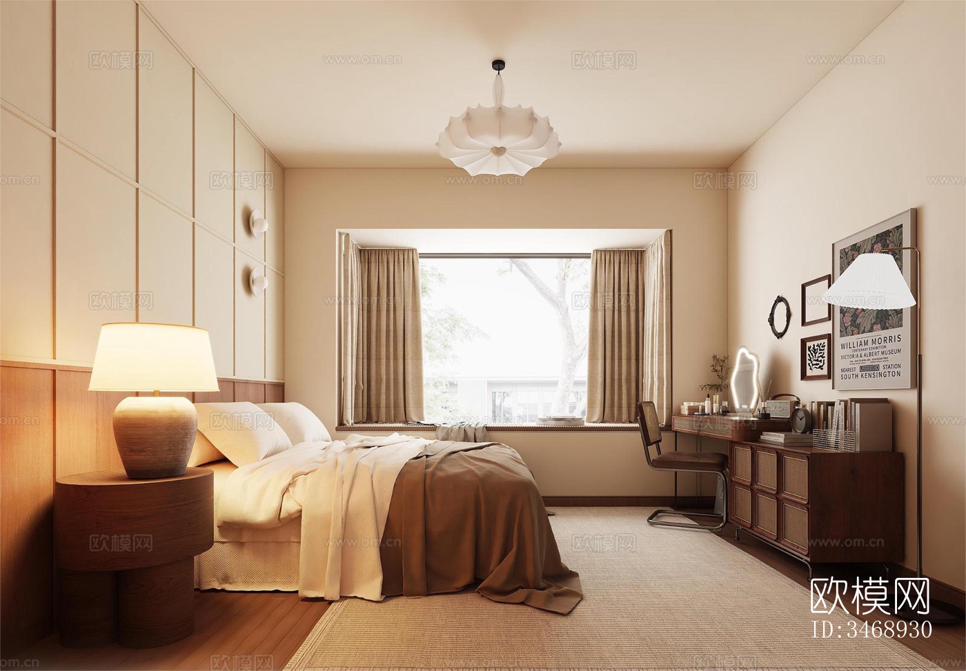 现代平层效果图下载（渲染图10）