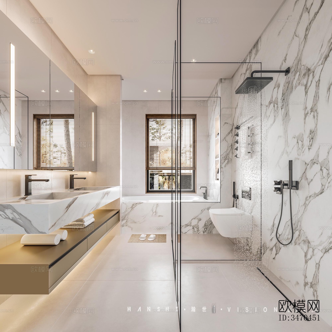 现代平层效果图下载（渲染图7）