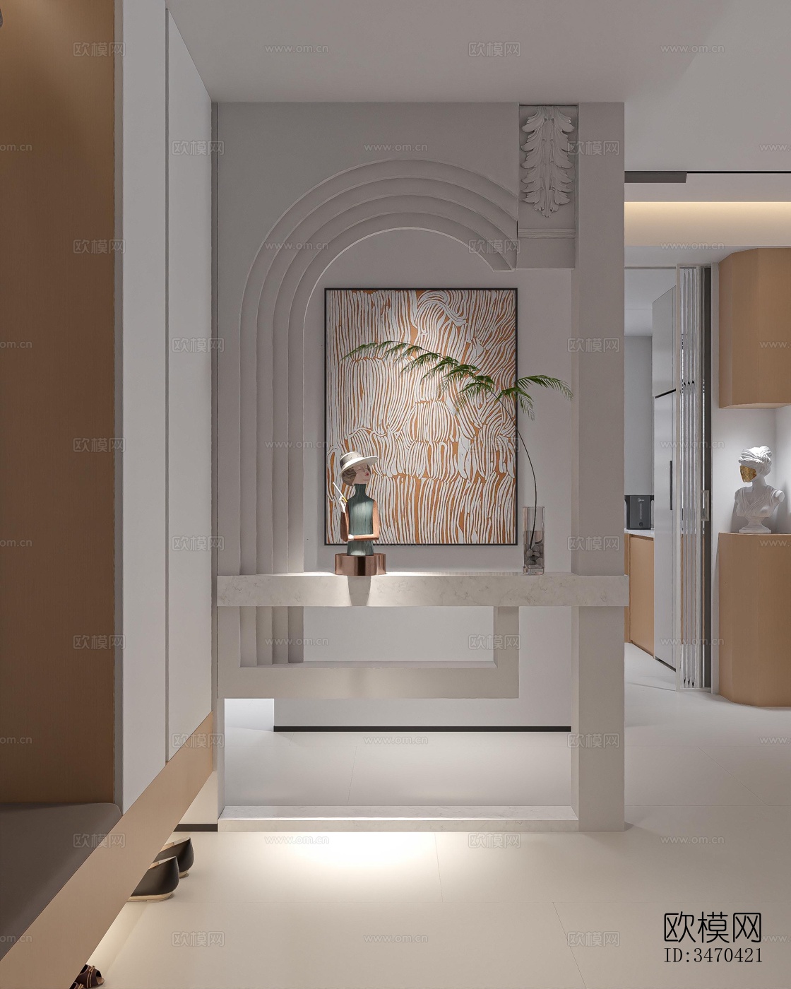 现代平层效果图下载（渲染图1）