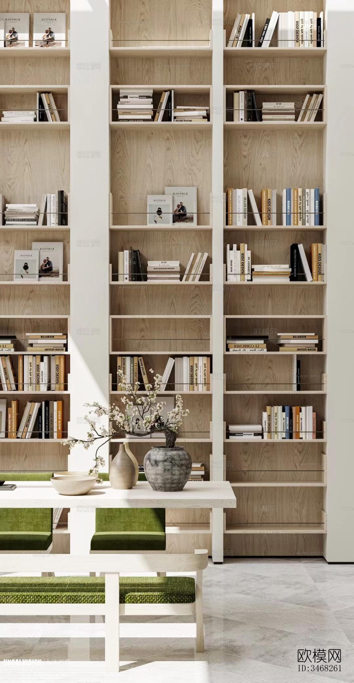 现代大平层效果图下载（渲染图1）