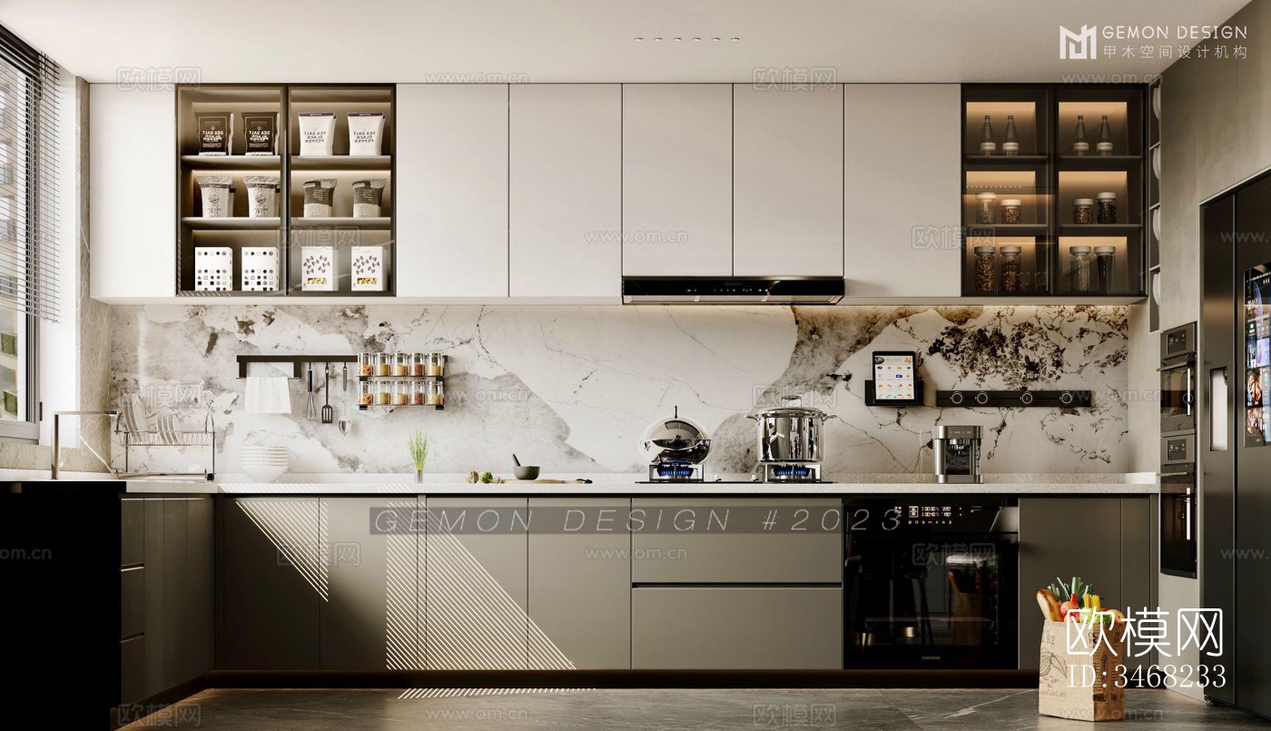 现代大平层效果图下载（渲染图7）