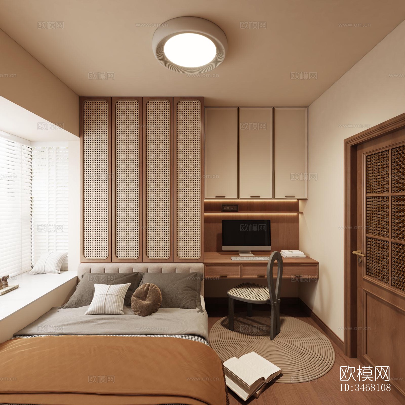 现代大平层效果图下载（渲染图8）