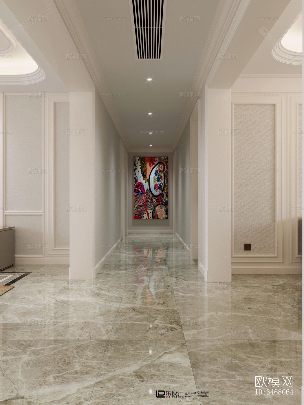 现代大平层效果图下载（渲染图18）