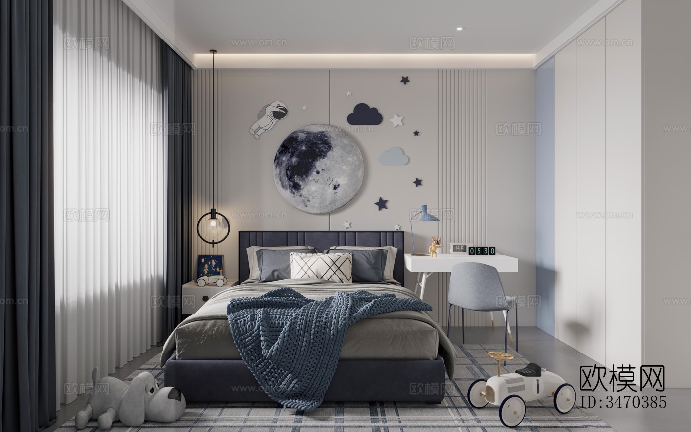 现代平层效果图下载（渲染图2）