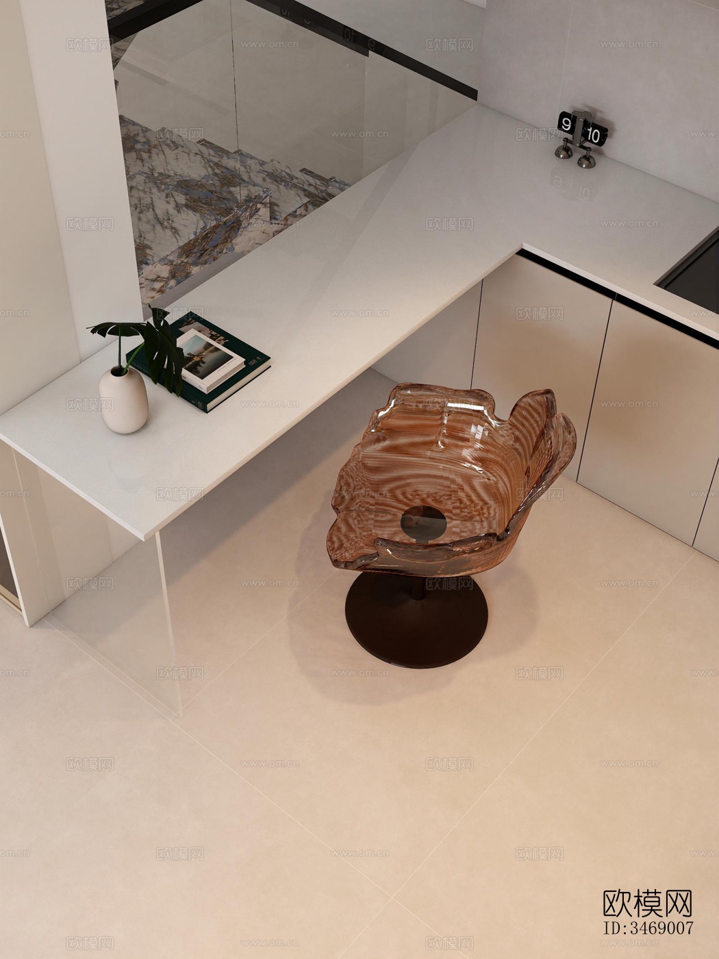 现代平层效果图下载（渲染图7）