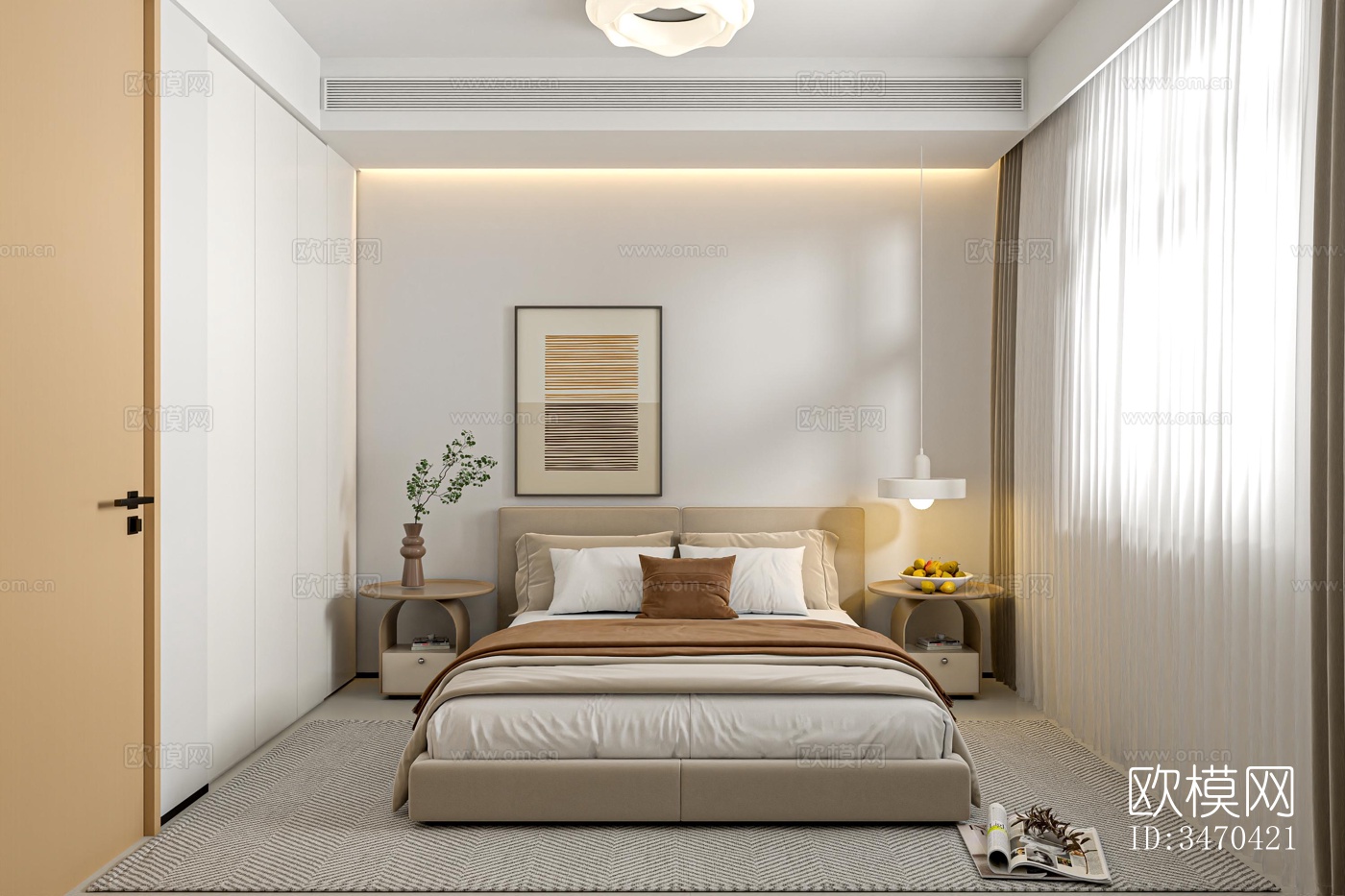 现代平层效果图下载（渲染图9）