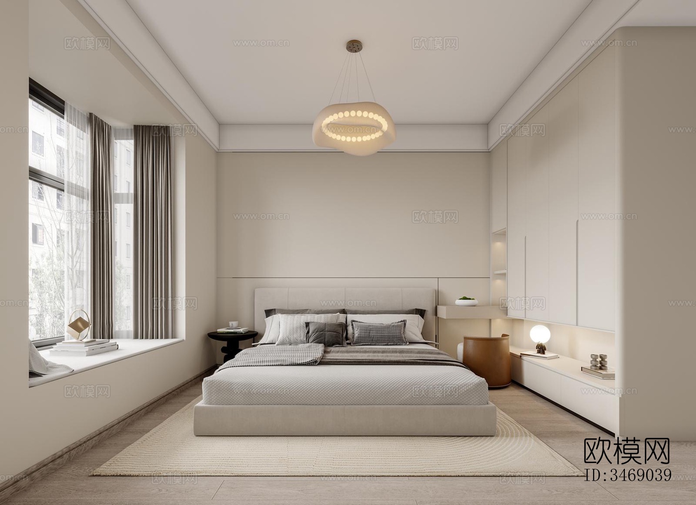 现代平层效果图下载（渲染图3）