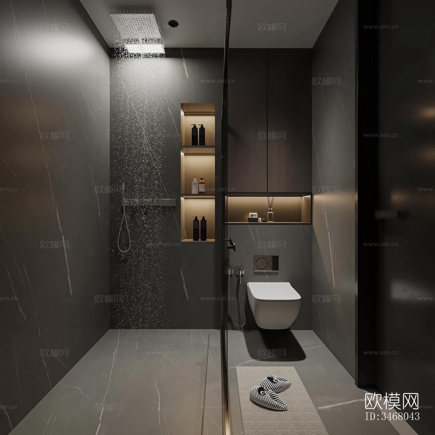 现代大平层效果图下载（渲染图14）