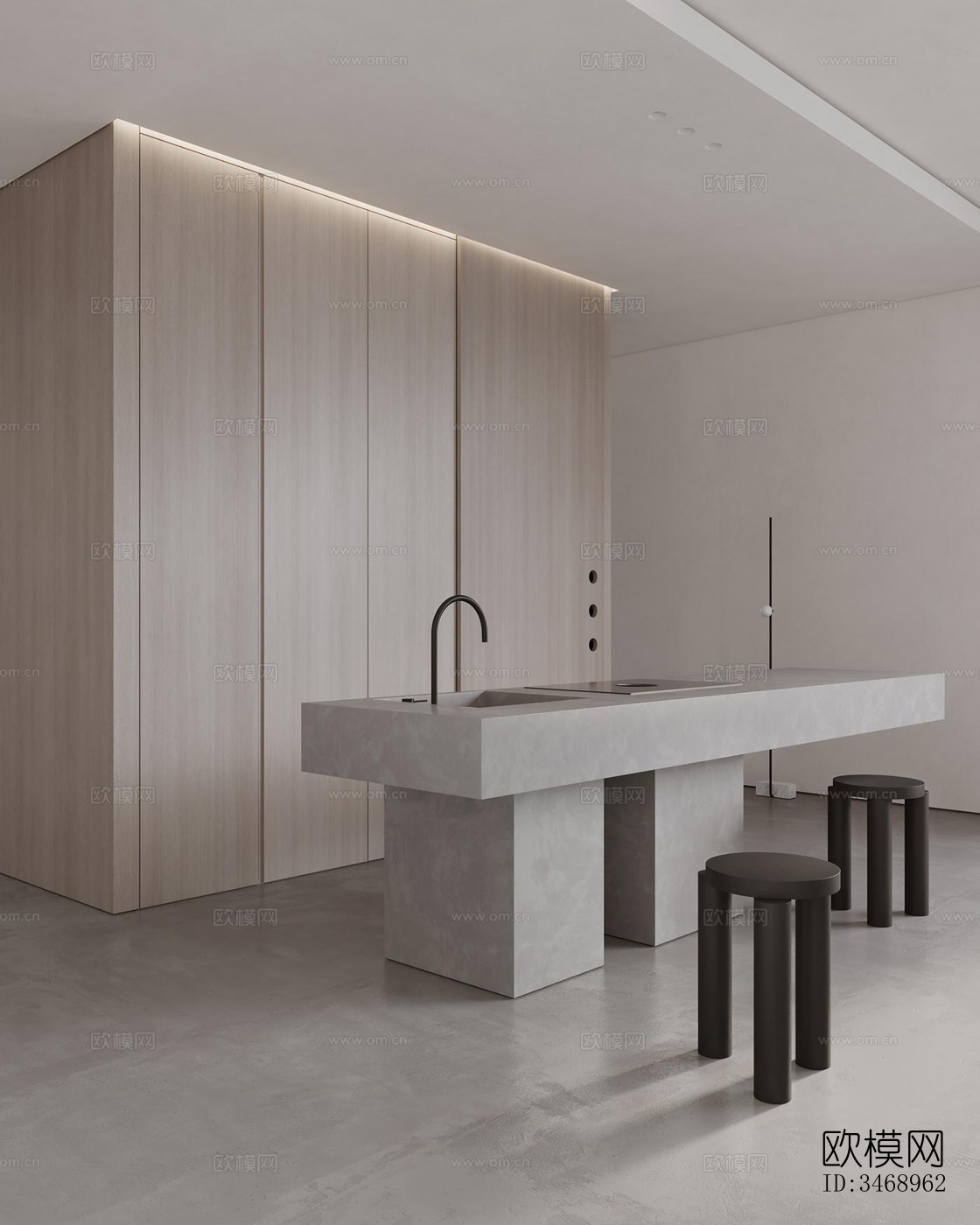 现代平层效果图下载（渲染图4）