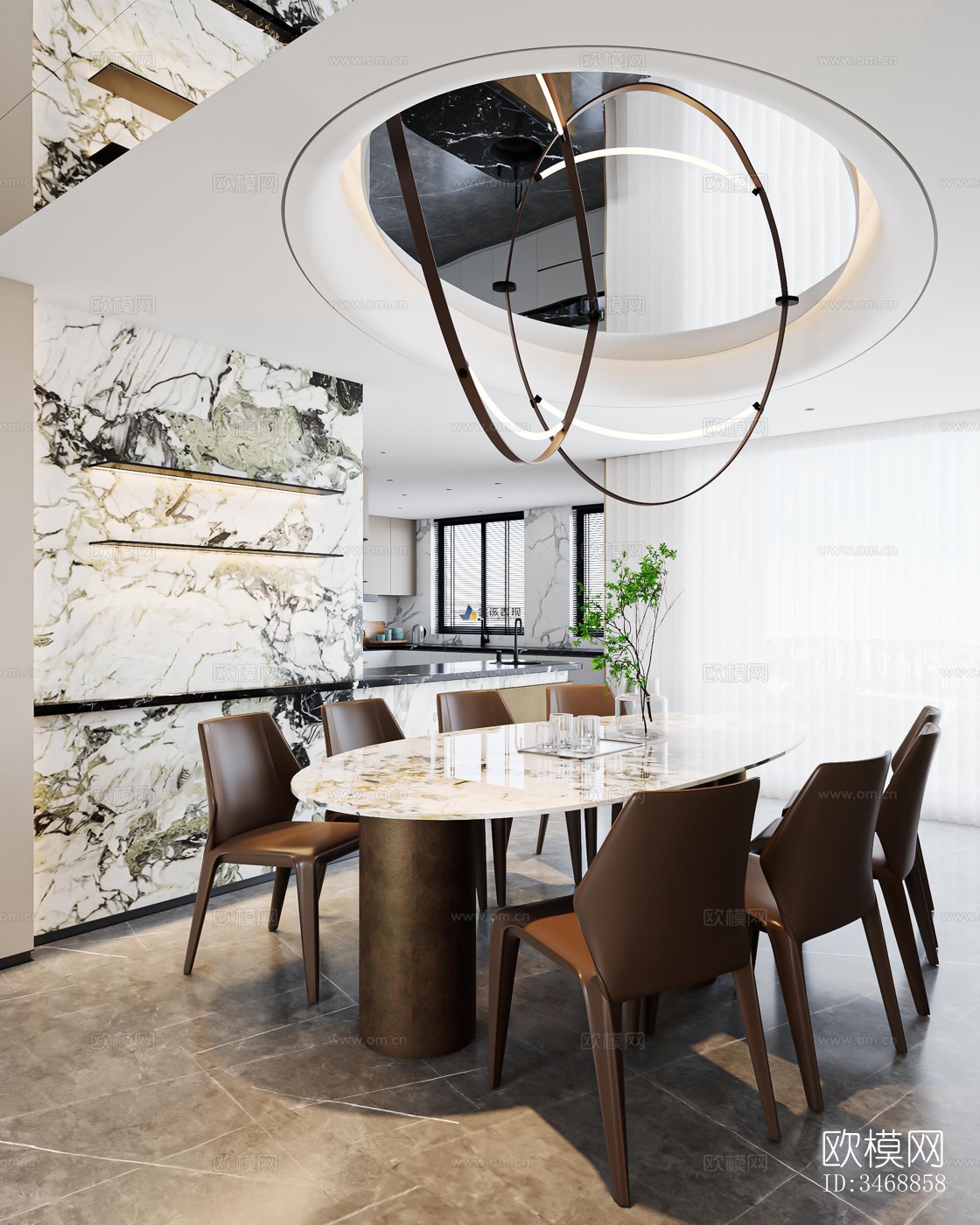 现代平层效果图下载（渲染图14）