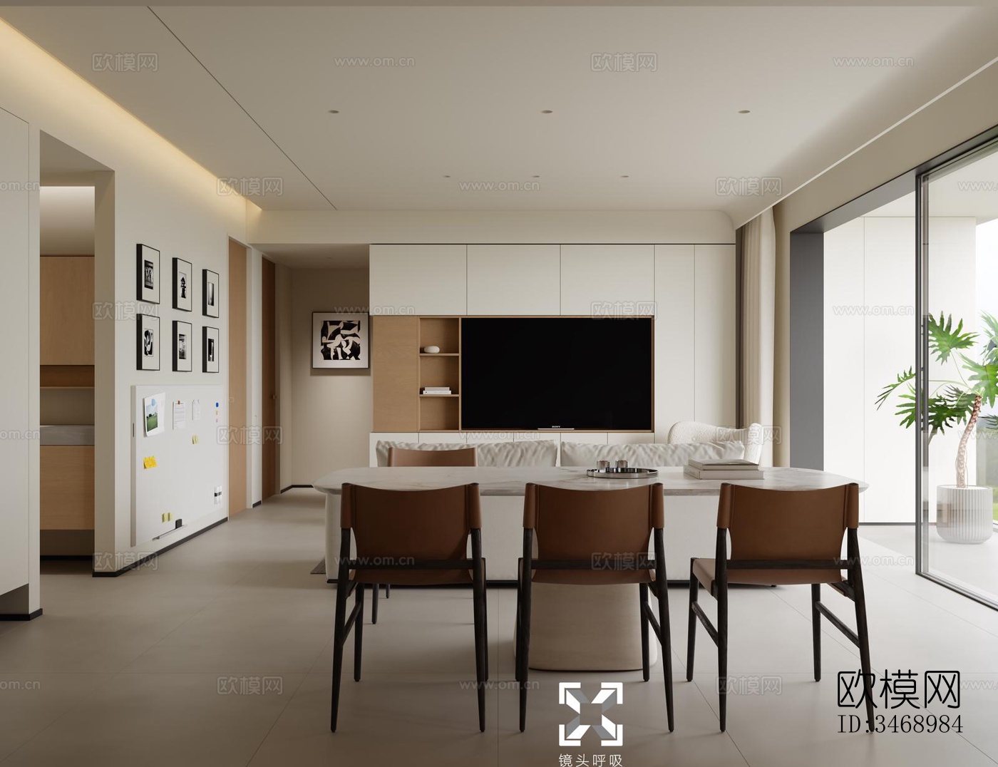 现代平层效果图下载（渲染图6）