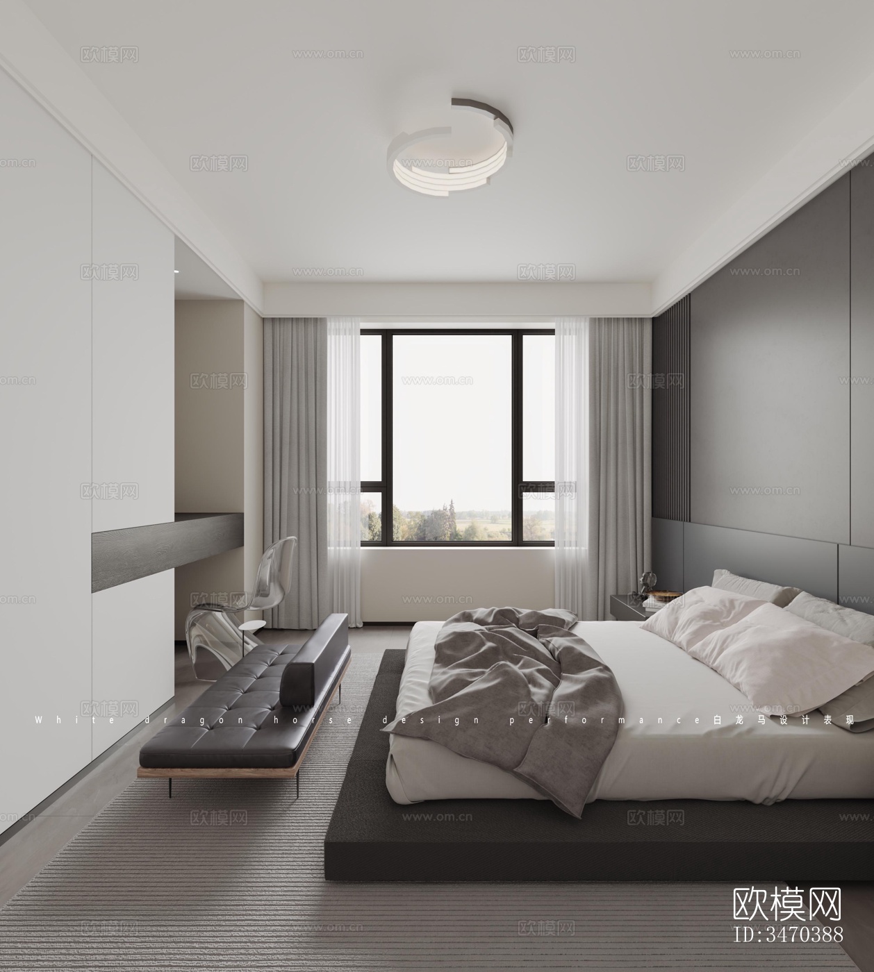 现代平层效果图下载（渲染图7）