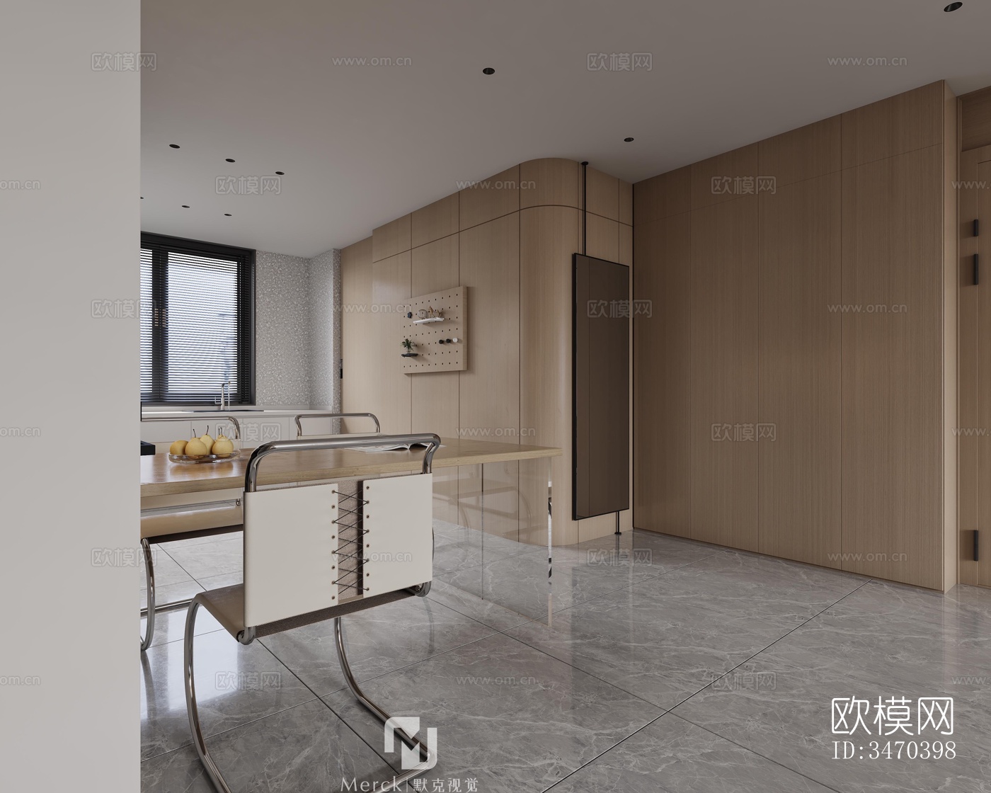 现代平层效果图下载（渲染图12）