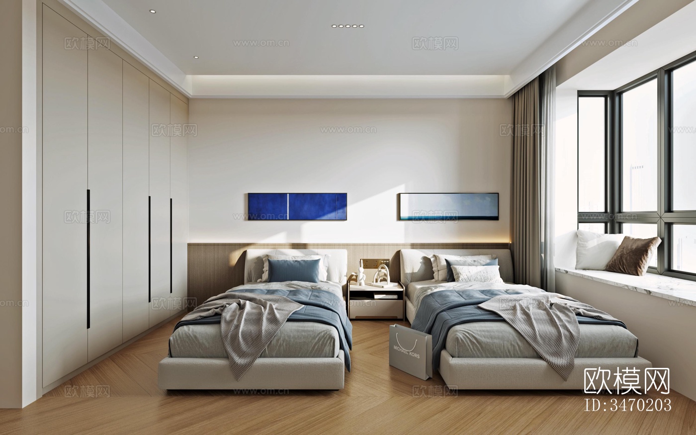 现代平层效果图下载（渲染图3）