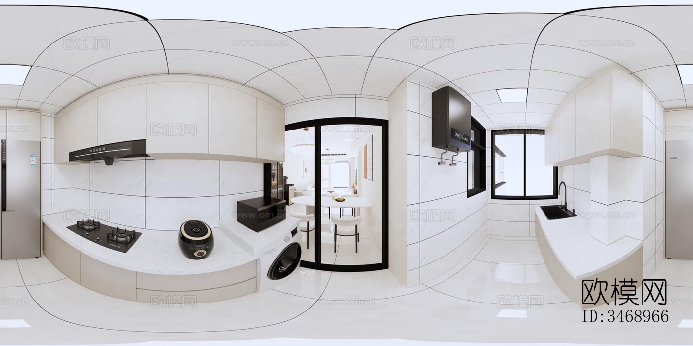 现代平层效果图下载（渲染图6）