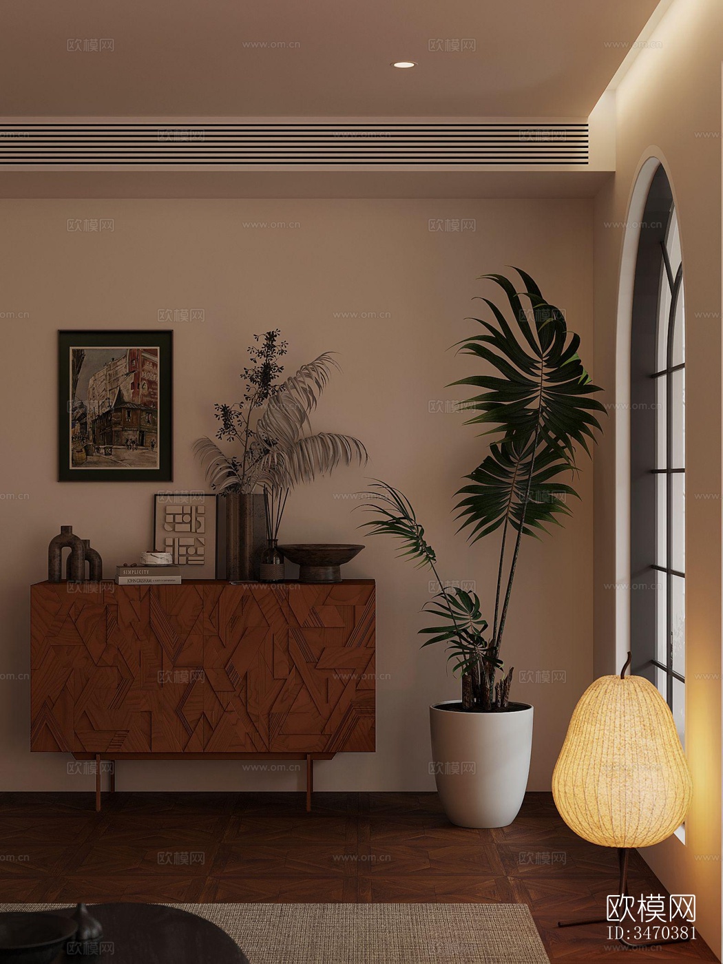 现代平层效果图下载（渲染图14）