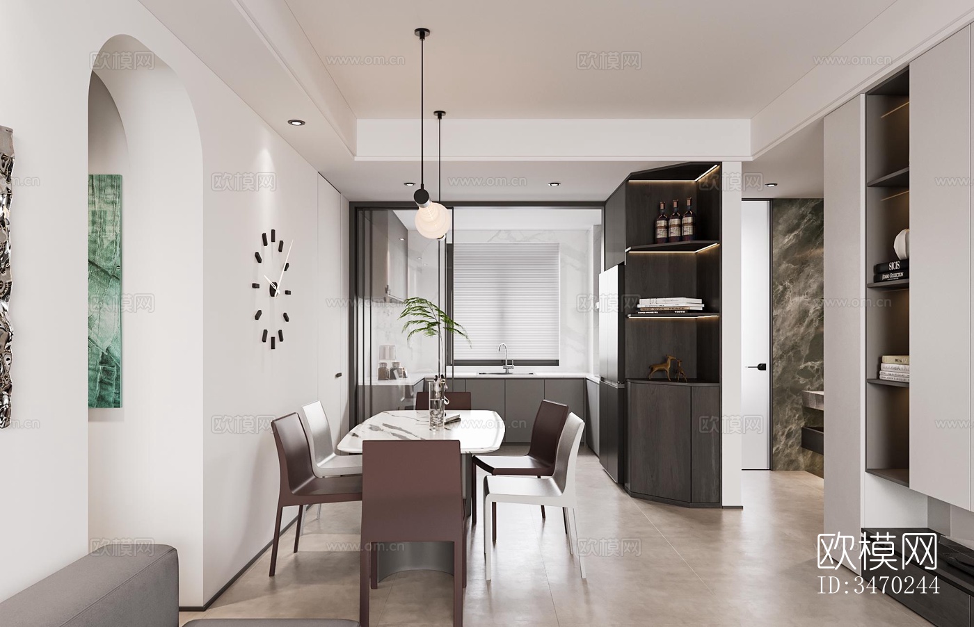 现代平层效果图下载（渲染图4）