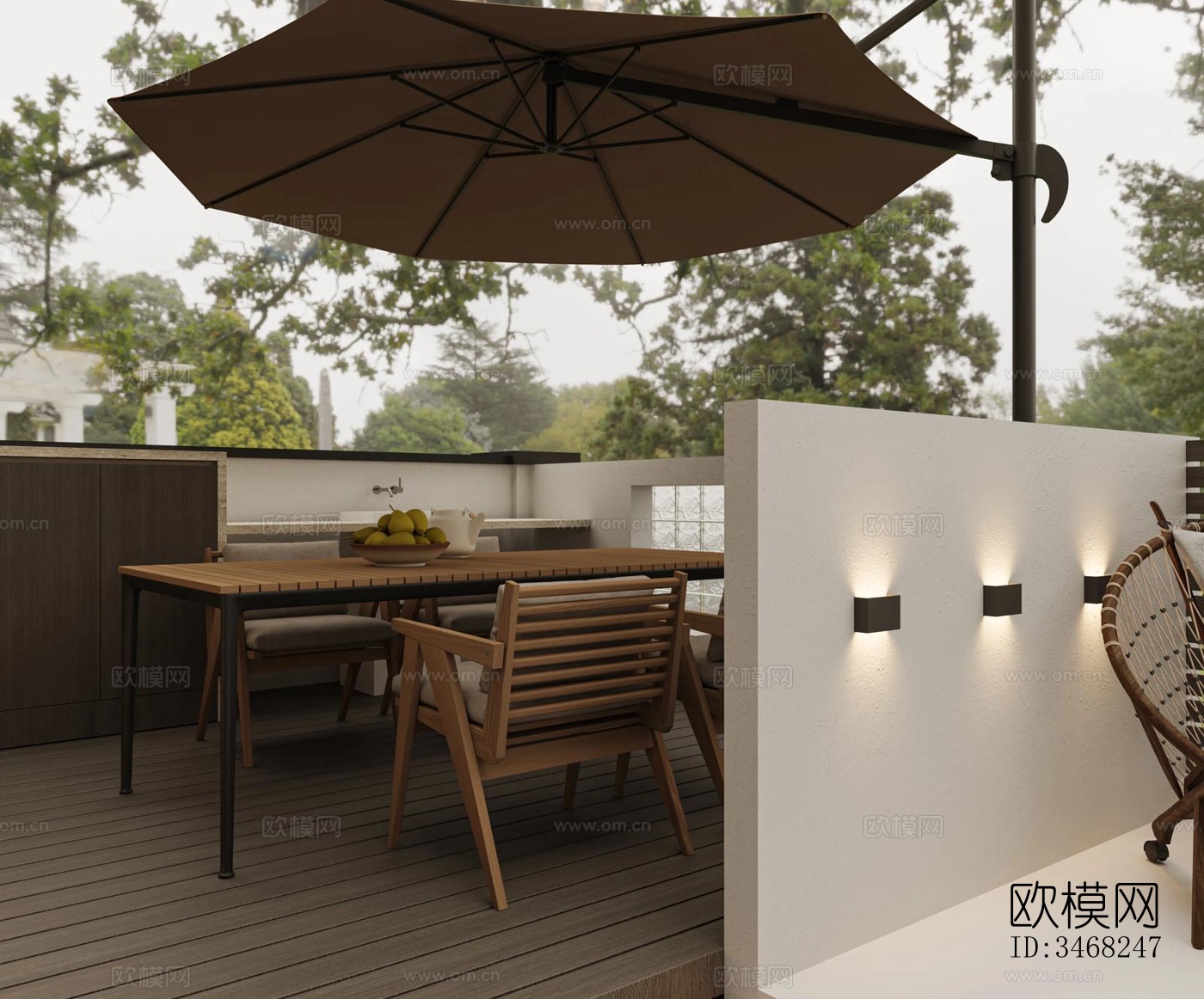 现代大平层效果图下载（渲染图10）