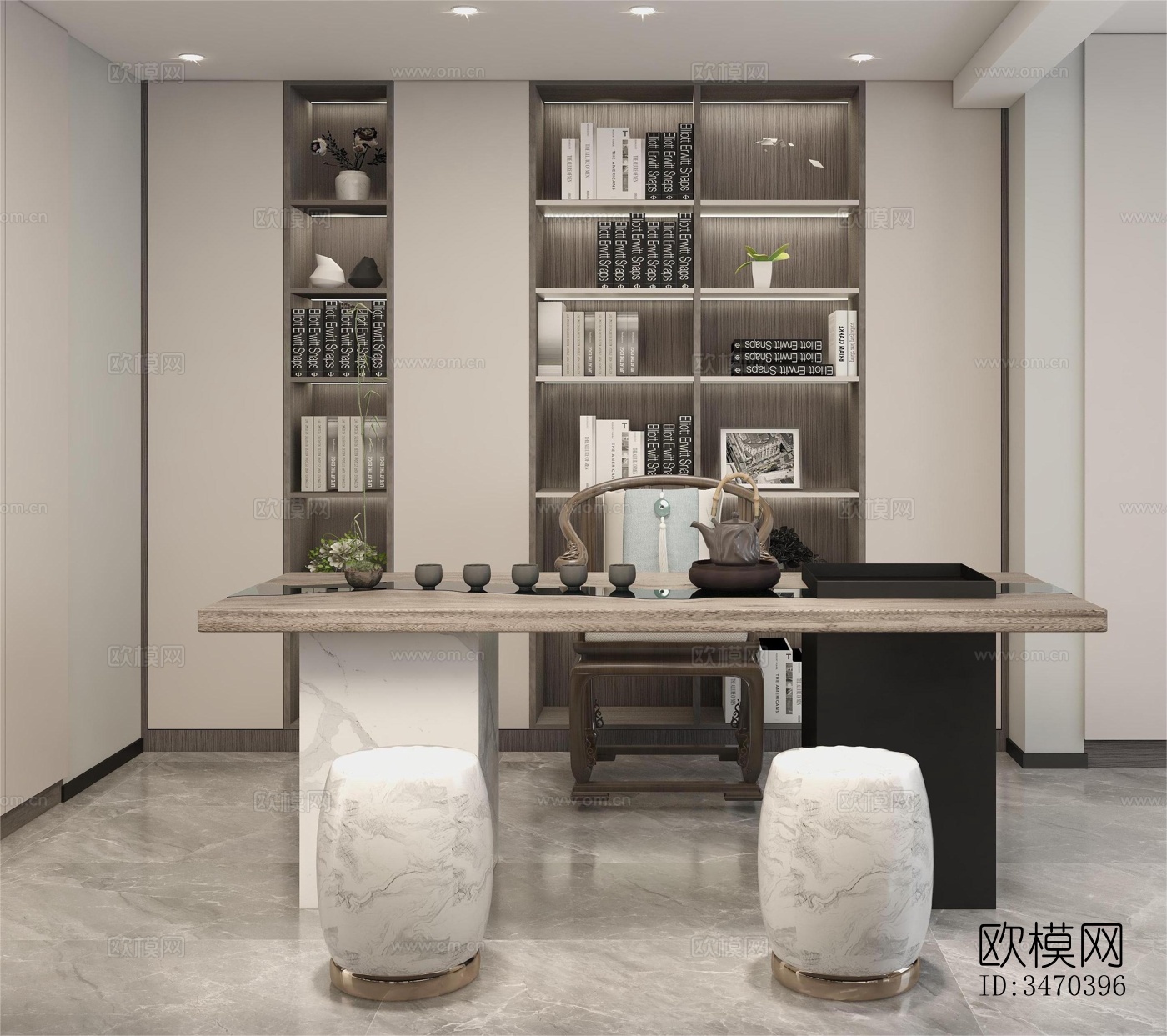 现代平层效果图下载（渲染图3）