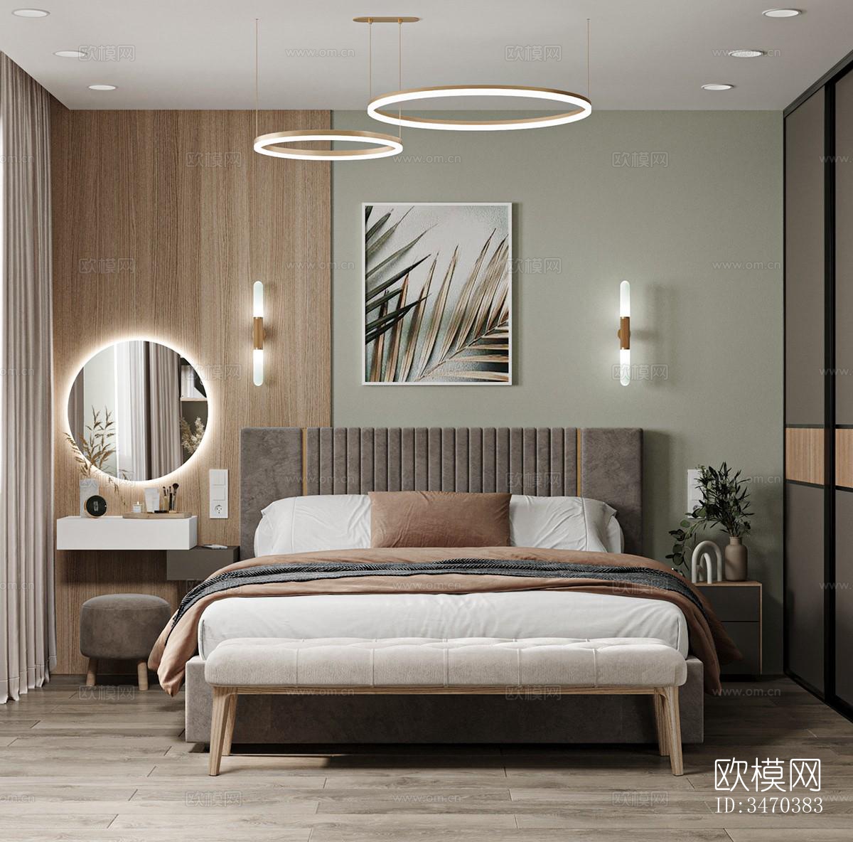 现代平层效果图下载（渲染图10）