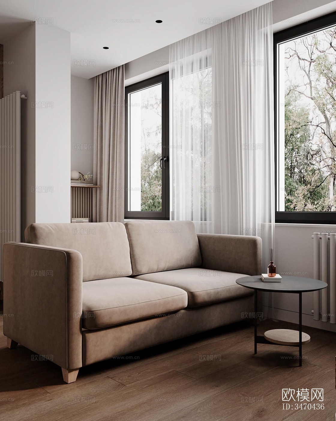 现代平层效果图下载（渲染图2）