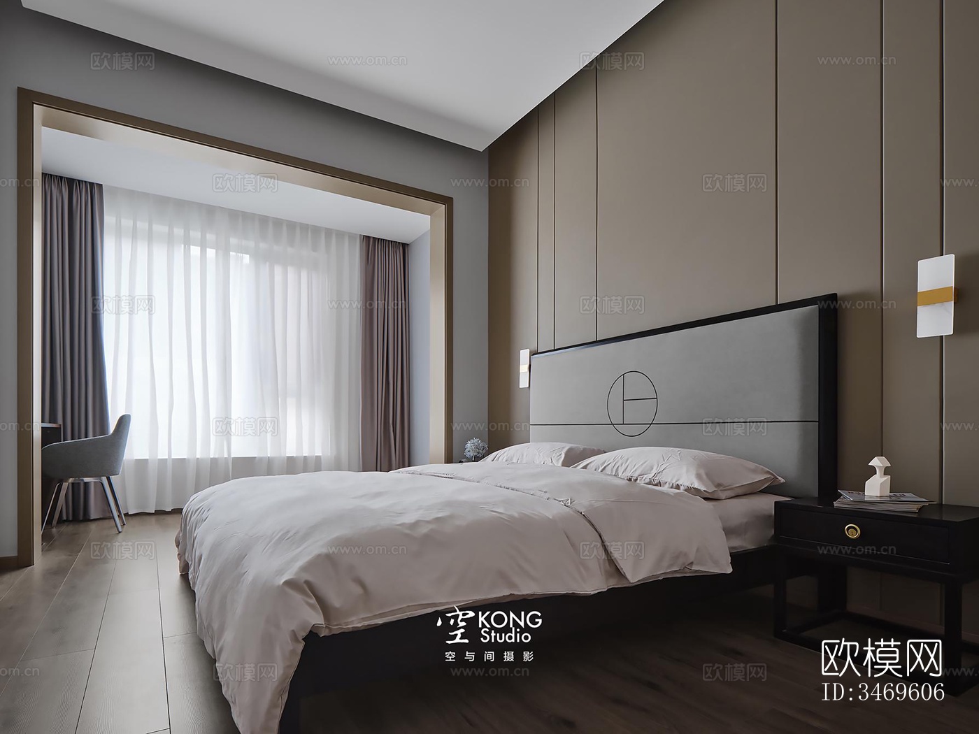 现代平层效果图下载（渲染图6）