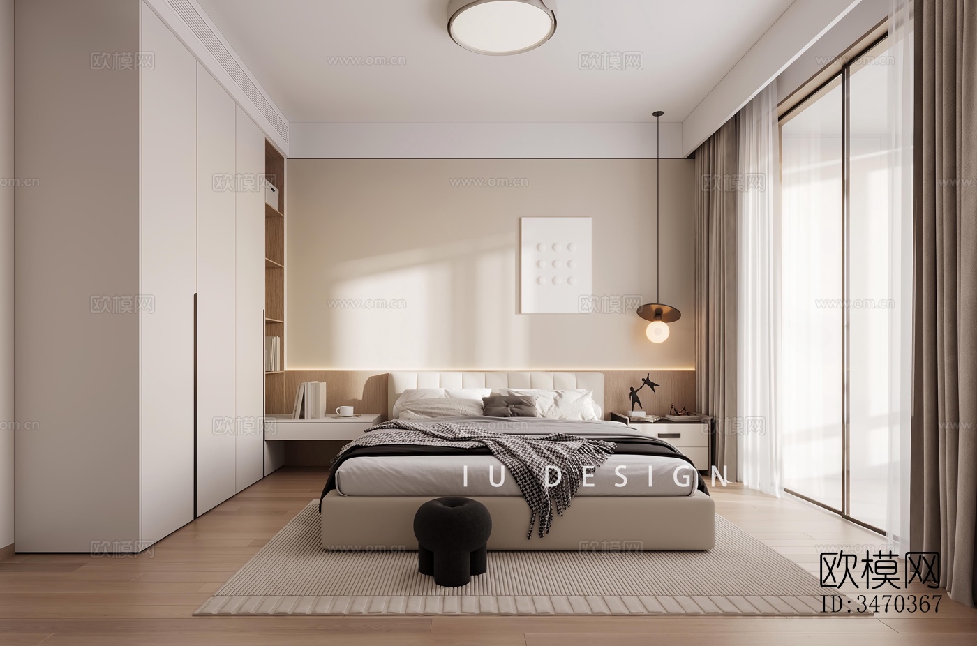 现代平层效果图下载（渲染图8）