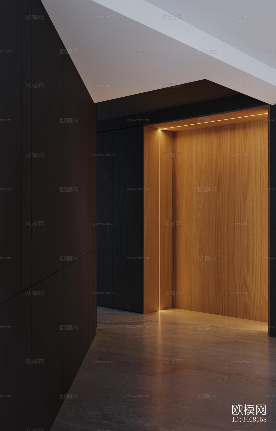 现代大平层效果图下载（渲染图6）