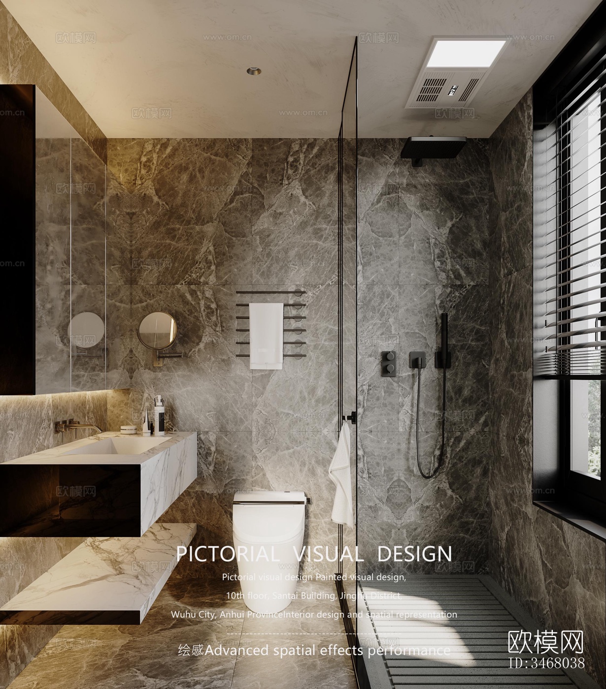 现代大平层效果图下载（渲染图7）