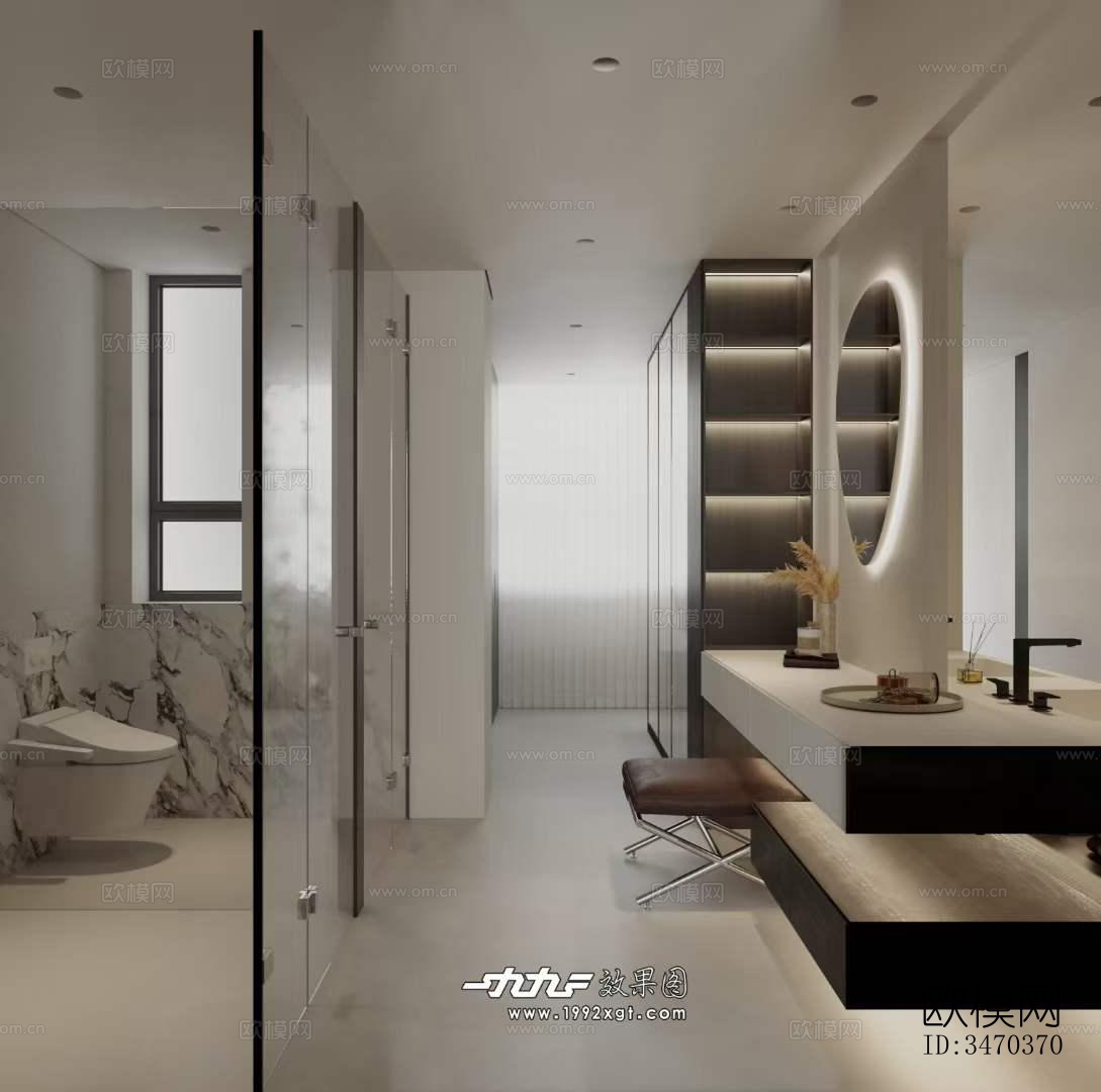 现代平层效果图下载（渲染图8）