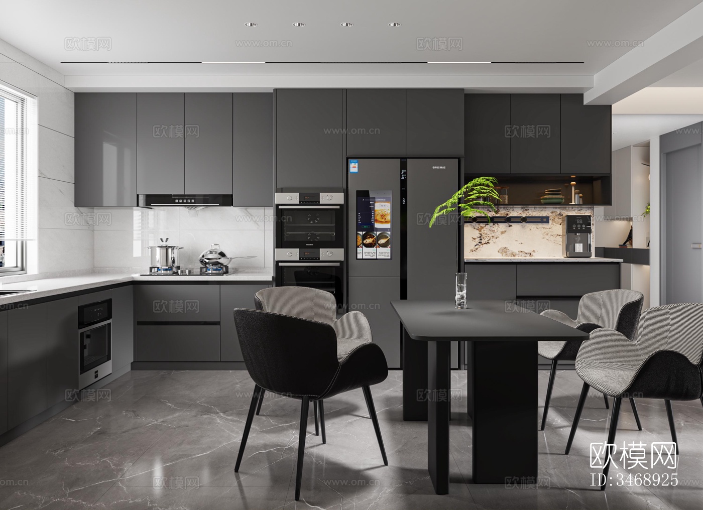 现代平层效果图下载（渲染图8）