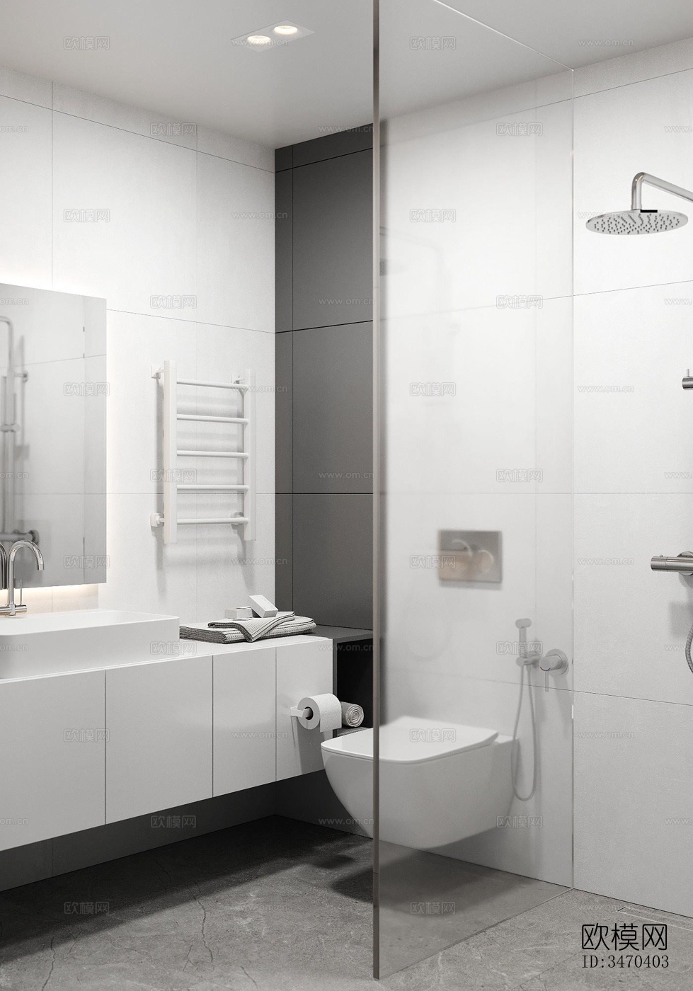 现代平层效果图下载（渲染图5）