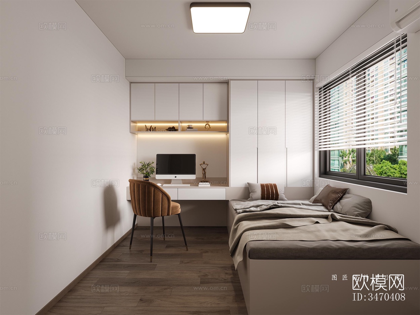 现代平层效果图下载（渲染图5）