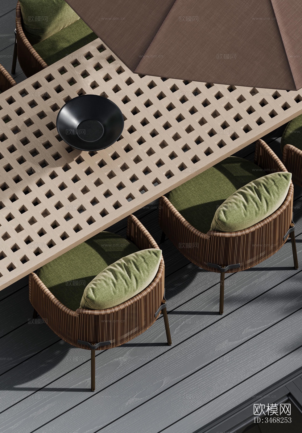 现代大平层效果图下载（渲染图16）