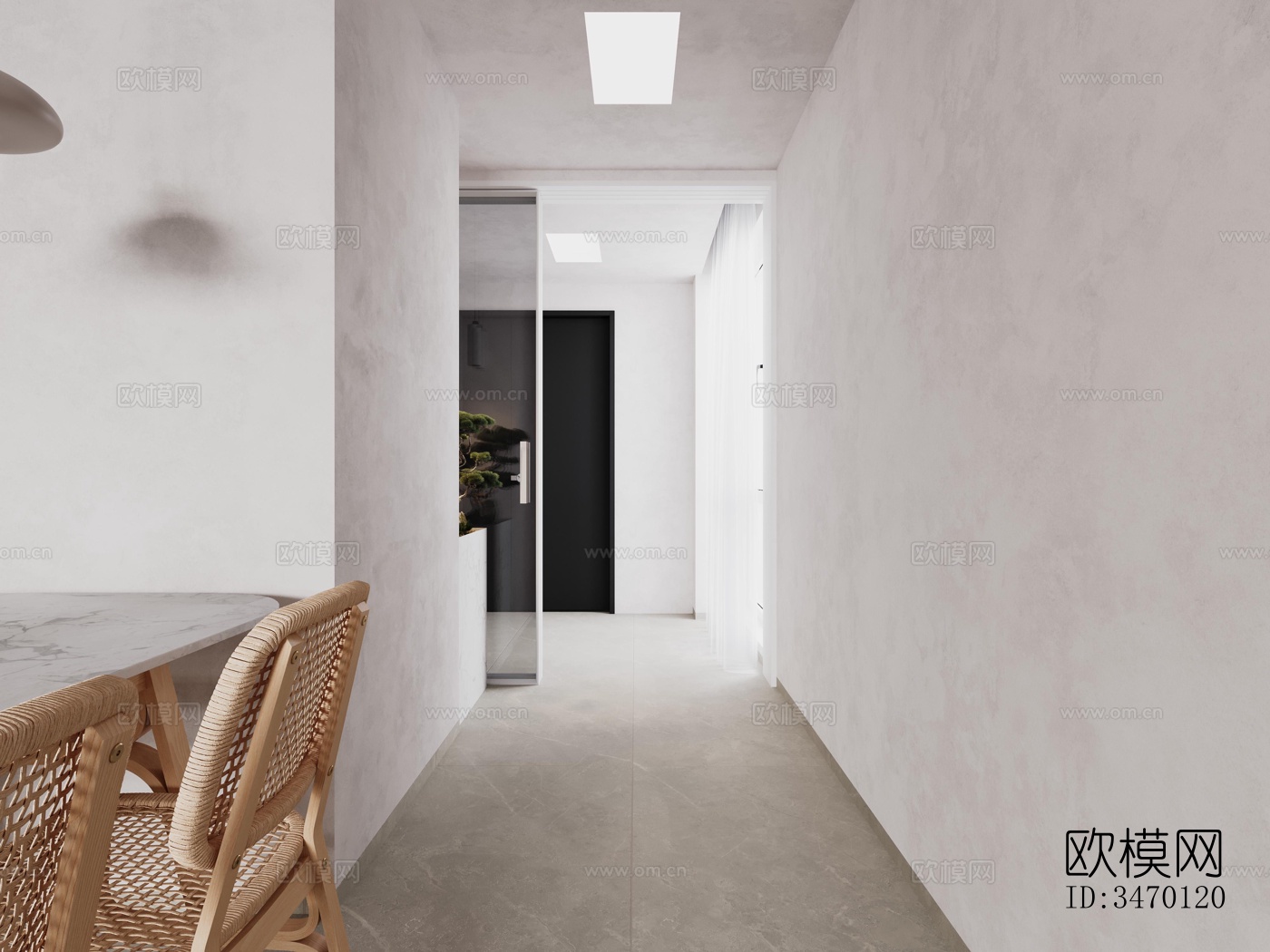 现代平层效果图下载（渲染图7）