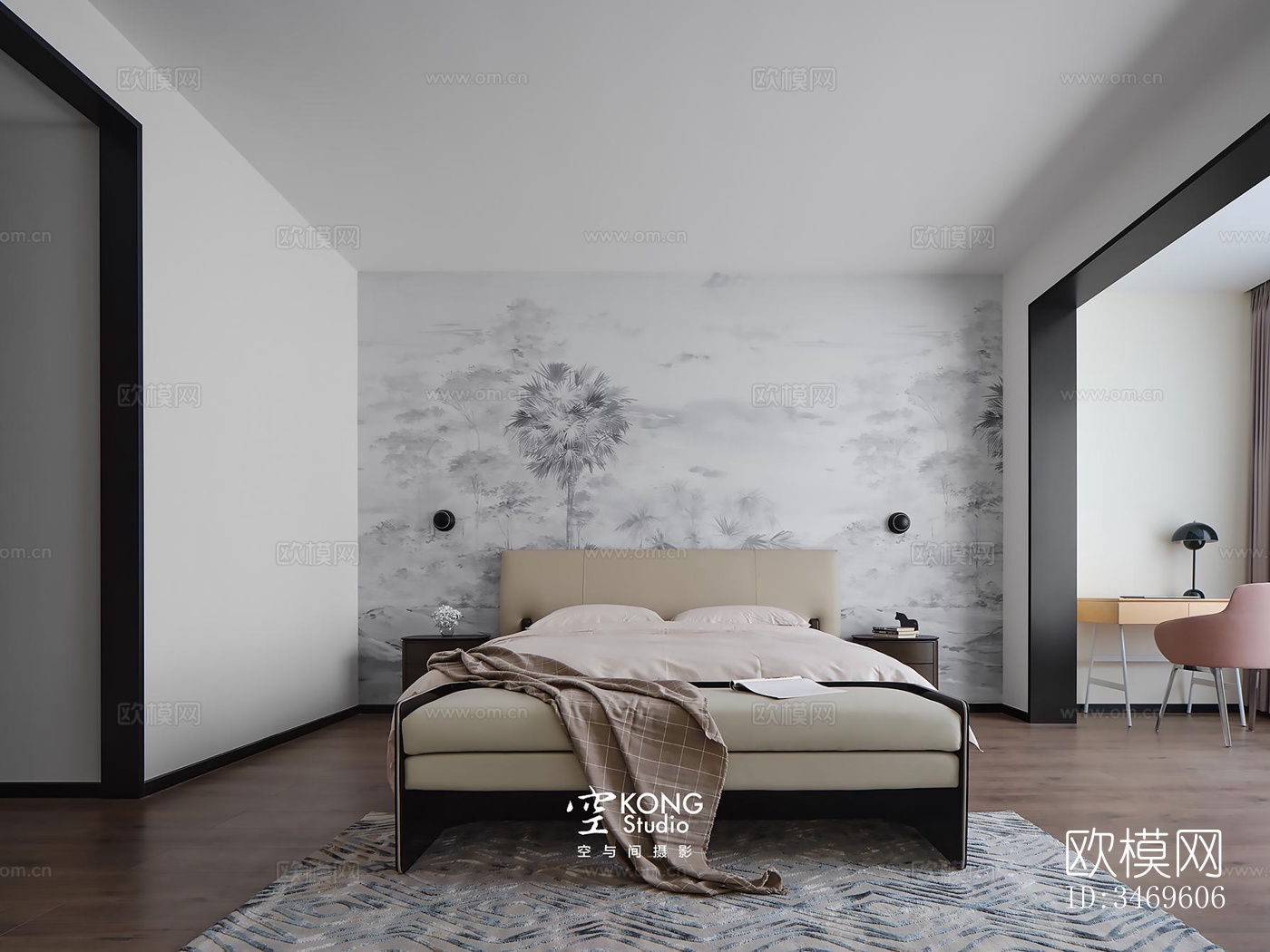 现代平层效果图下载（渲染图7）