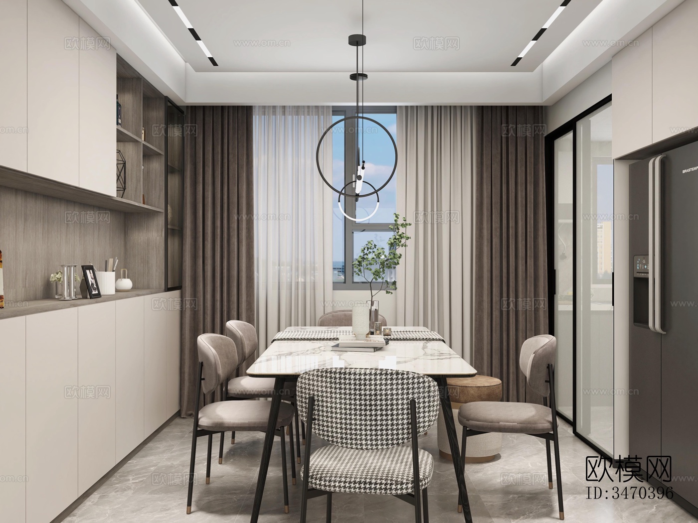 现代平层效果图下载（渲染图5）