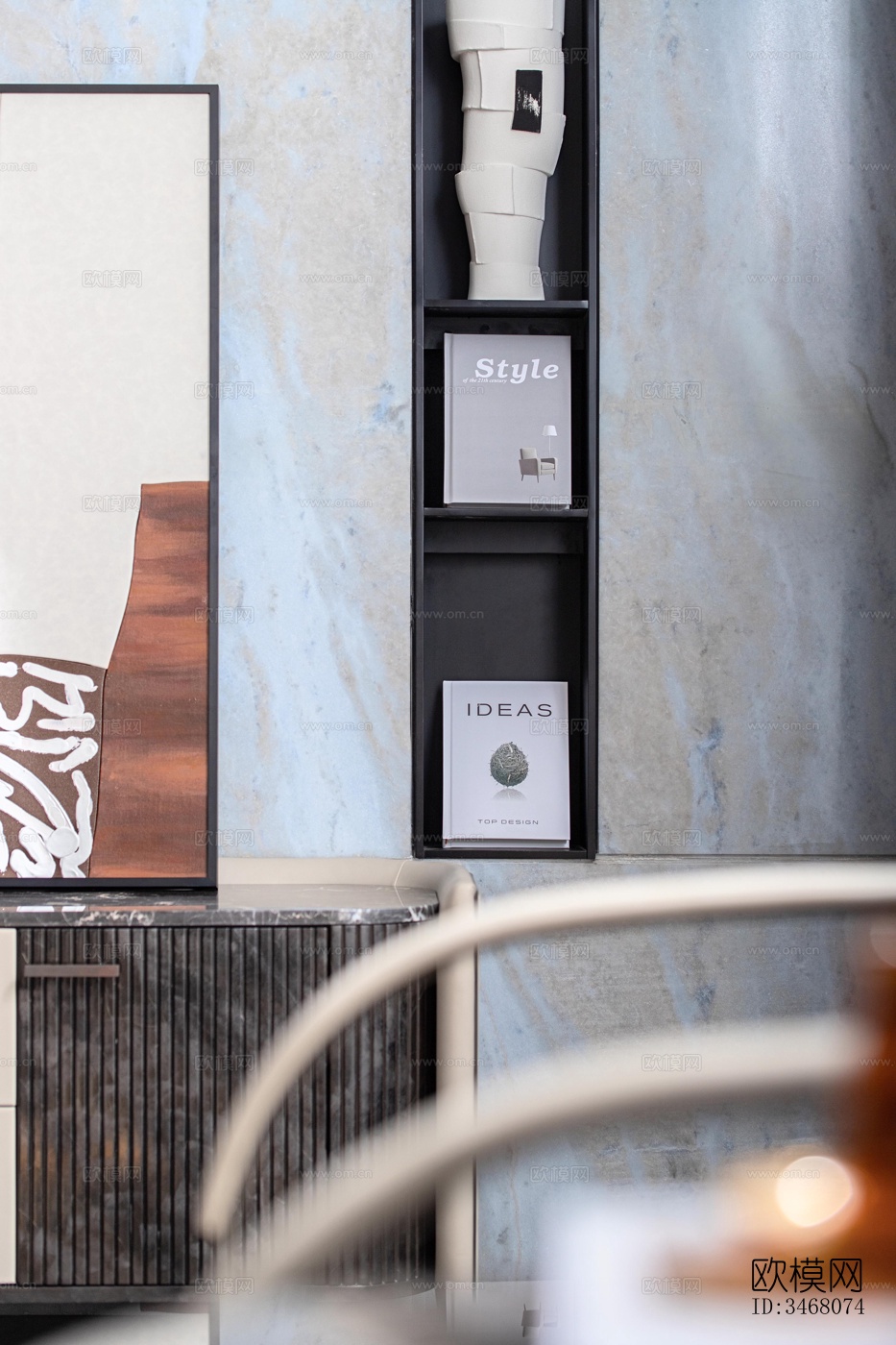 现代大平层效果图下载（渲染图5）