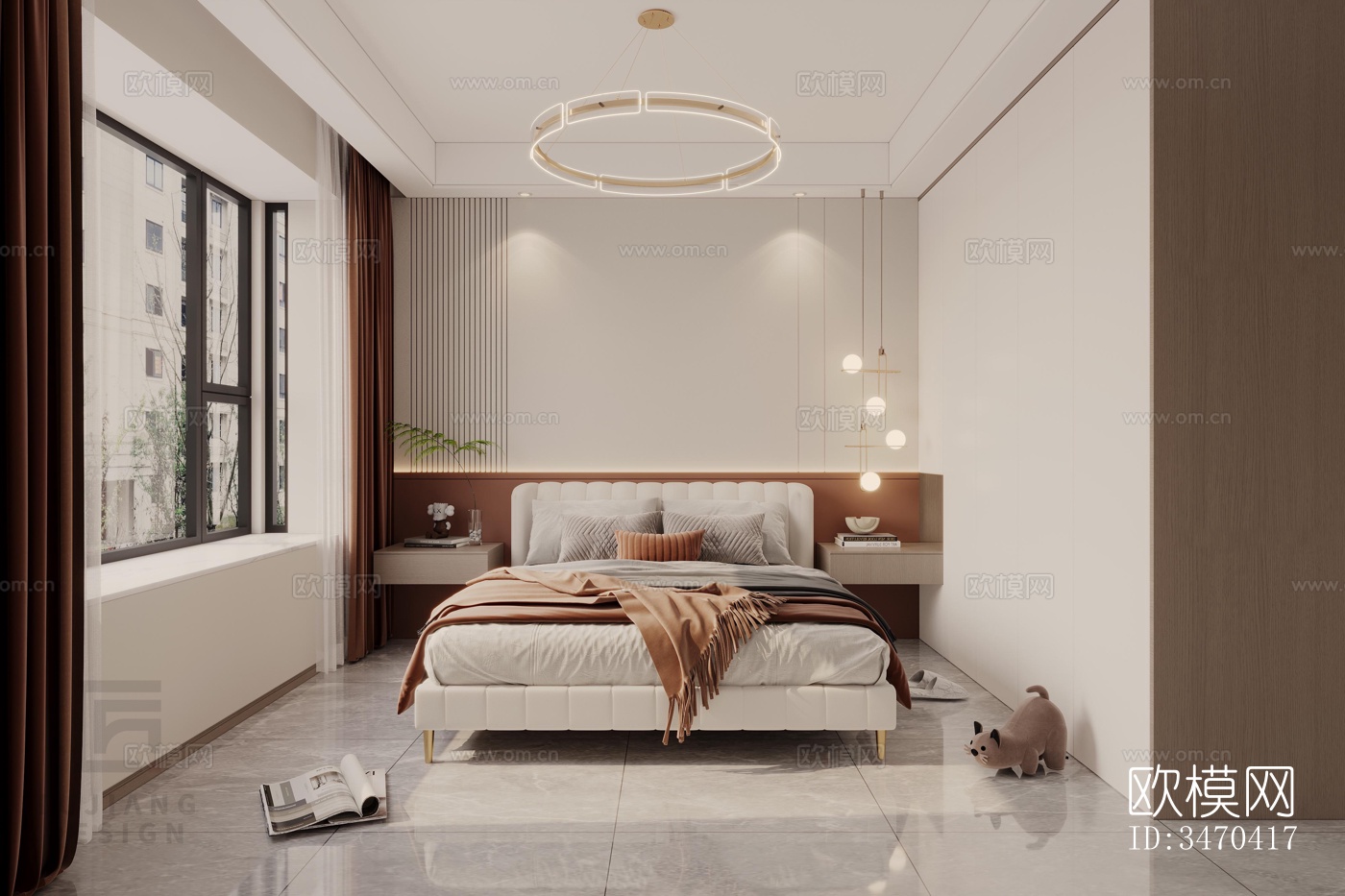 现代平层效果图下载（渲染图1）