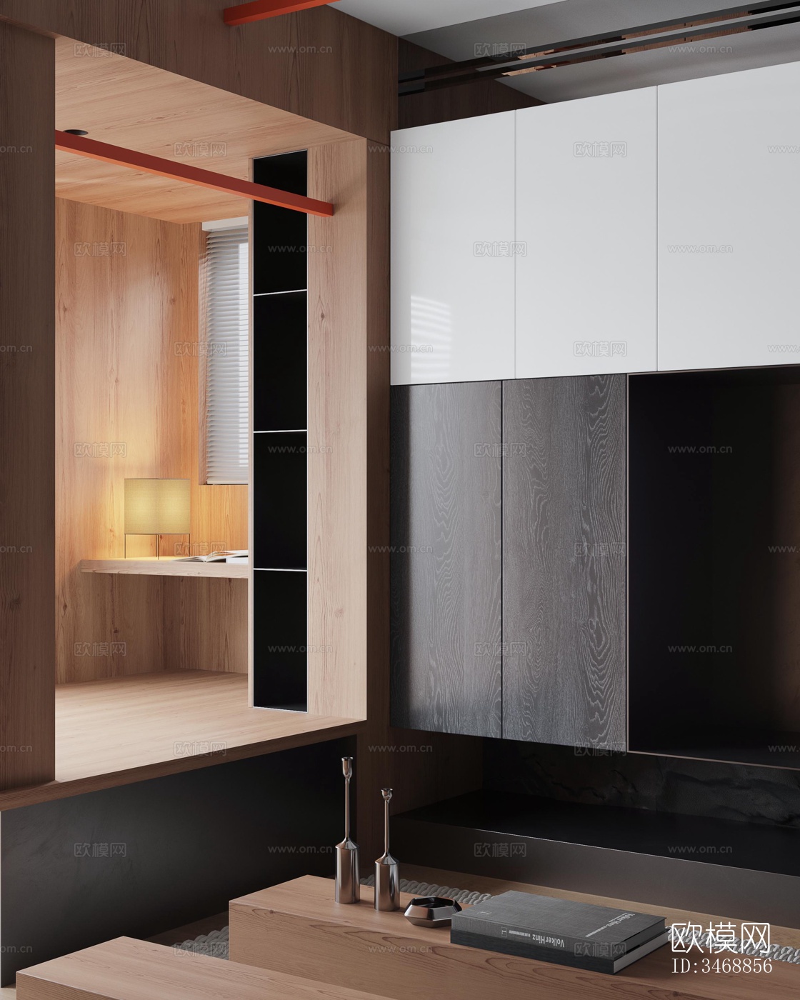 现代平层效果图下载（渲染图1）