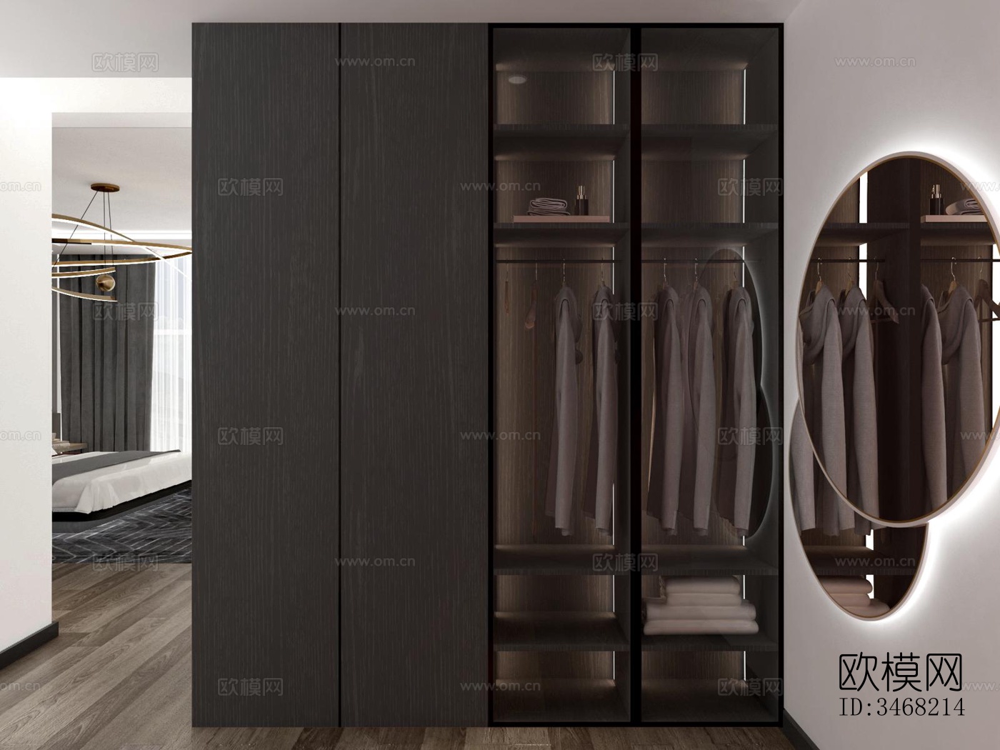 现代大平层效果图下载（渲染图19）