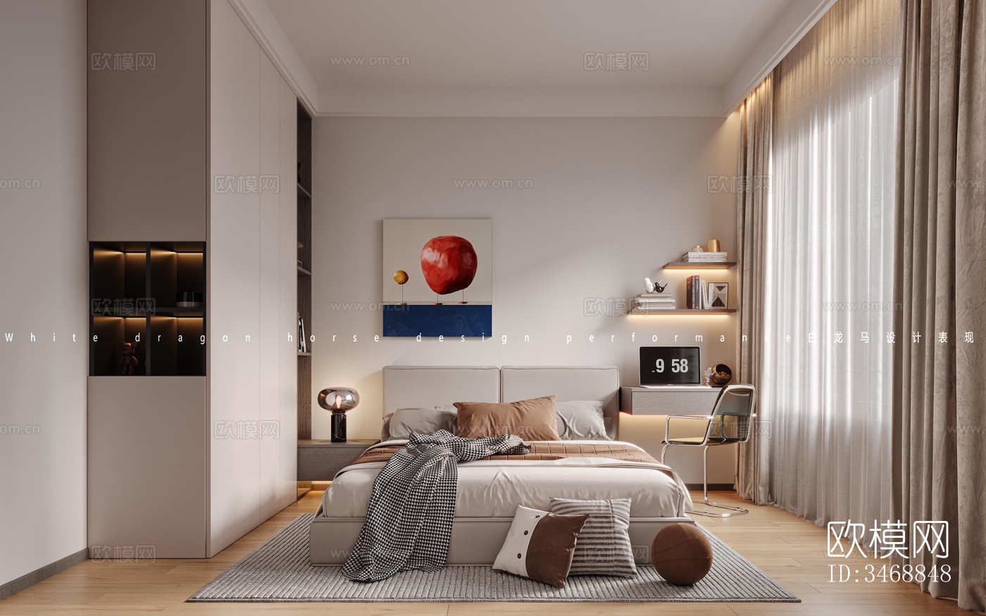 现代平层效果图下载（渲染图4）